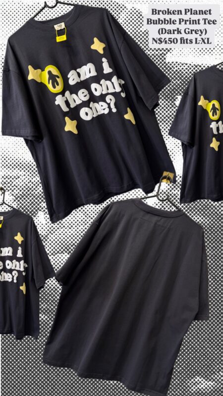 Broken Planet Bubble Print Tee (Dark Grey) N$450 fits L-XL