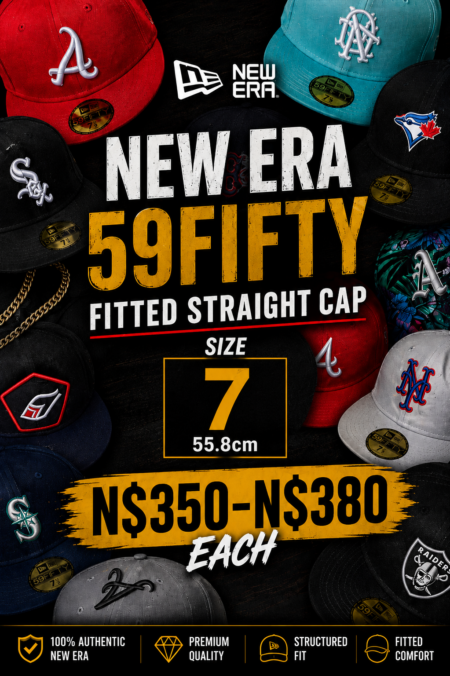 New Era 59FIFTY Fitted Straight Cap Size 7 (55.8cm) N$350-N$380 each