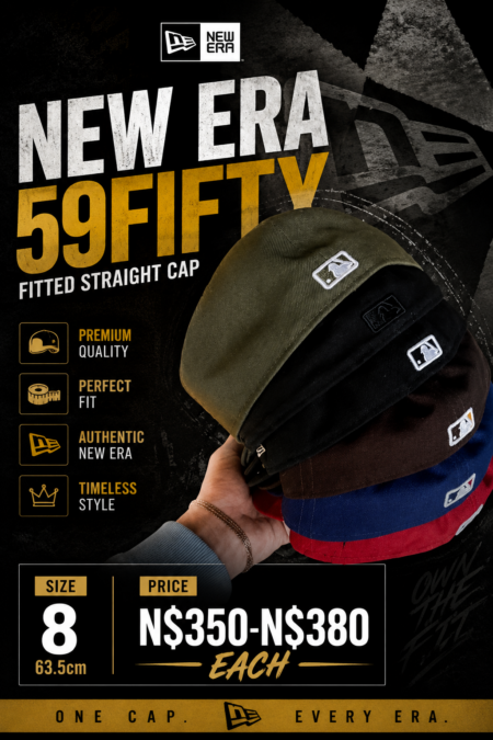 New Era 59FIFTY Fitted Straight Cap Size 8 63.5cm N$350-N$380 each