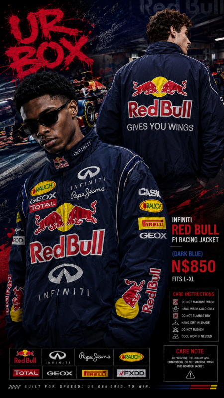 🏁 Infiniti Red Bull F1 Racing Jacket (Dark Blue) N$850 fits L-XL