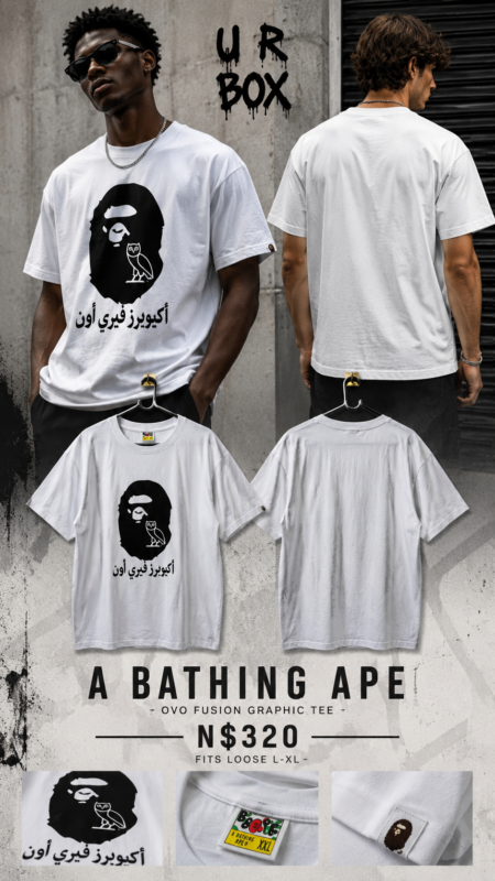 A Bathing Ape OVO Fusion Graphic Tee N$320 fits Loose L-XL