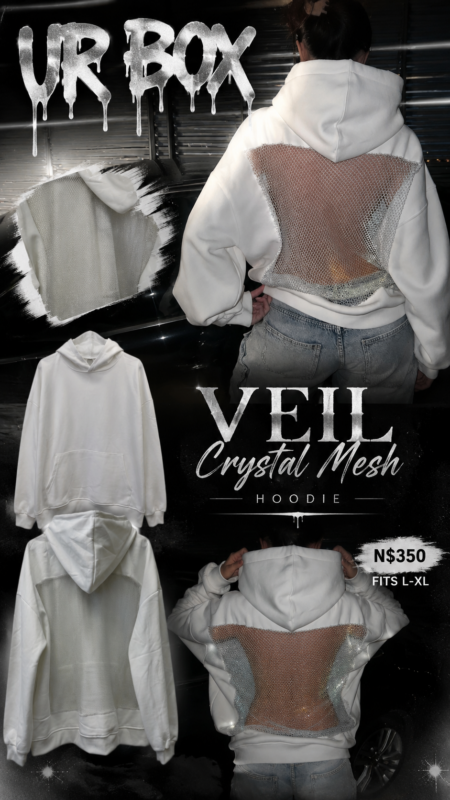 Veil Crystal Mesh Hoodie N$350 fits L-XL