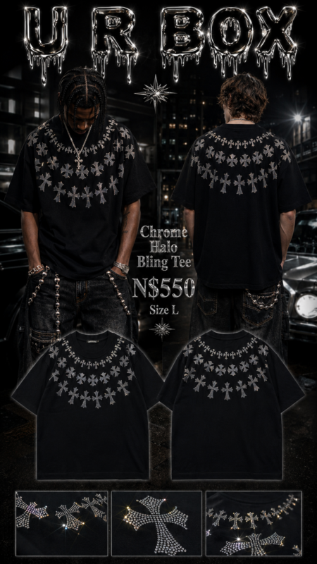 Chrome Halo Bling Tee N$550 Size L