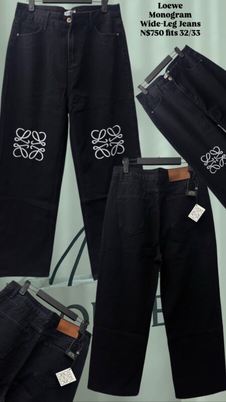 Loewe Monogram Wide-Leg Jeans N$750 fits 32/33