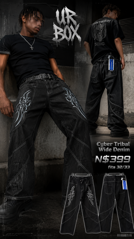 Cyber Tribal Wide Denim N$399 fits 32/33
