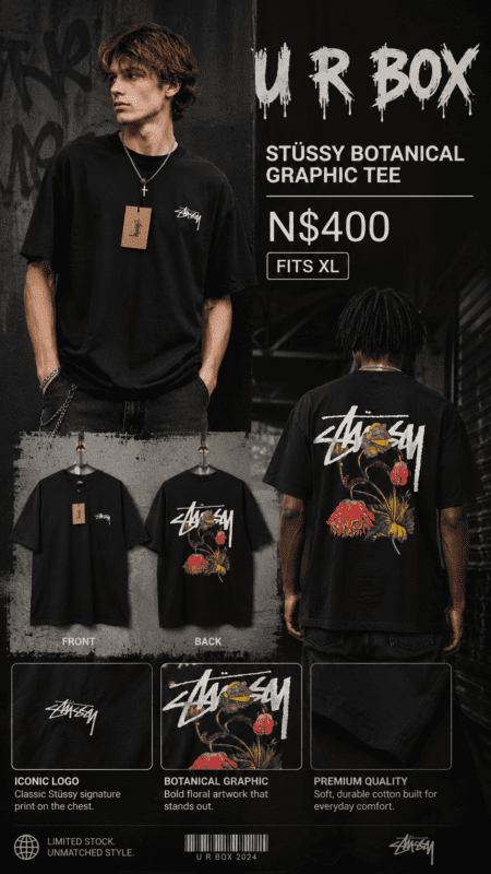 Stüssy Botanical Graphic Tee N$400 fits XL