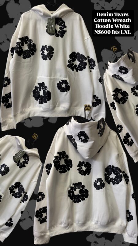 Denim Tears Cotton Wreath Hoodie White N$600 fits L-XL