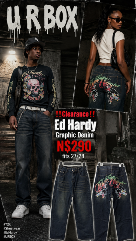 ‼️Clearance‼️ Ed Hardy Graphic Denim N$290 fits 27/28
