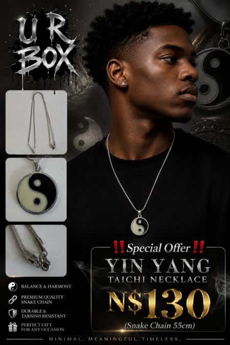 ‼️Special Offer‼️ Yin Yang Taichi Necklace N$130 (Snake Chain 55cm)