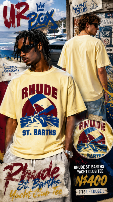 Rhude St. Barths Yacht Club Tee N$400 fits L-Loose L