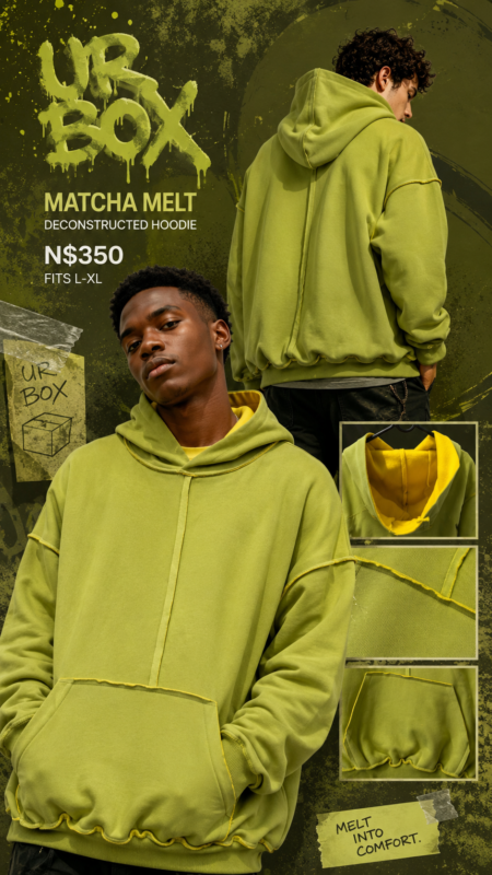 Matcha Melt Deconstructed Hoodie N$350 fits L-XL