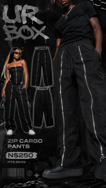Zip Cargo Pants N$250 fits 28/29
