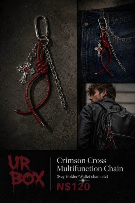 Crimson Cross Multifunction Chain (Key Holder/Wallet chain etc) N$120