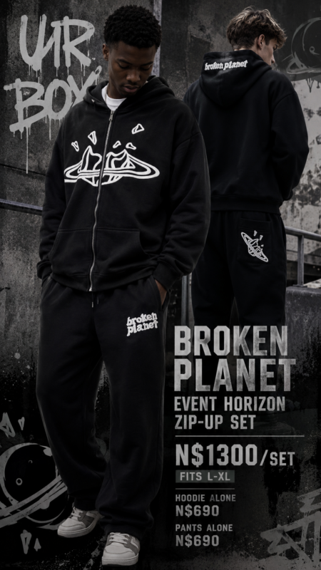 Broken Planet Event Horizon Zip-Up Set N$1300/Set fits L-XL