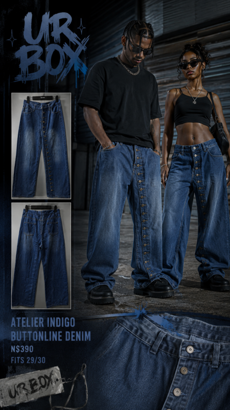 Atelier Indigo Buttonline Denim N$390 fits 29/30