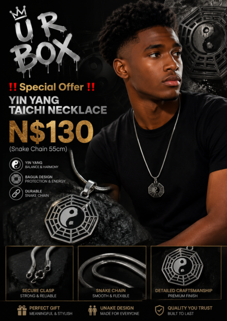 ‼️Special Offer‼️ Yin Yang Taichi Necklace N$130 (Snake Chain 55cm)