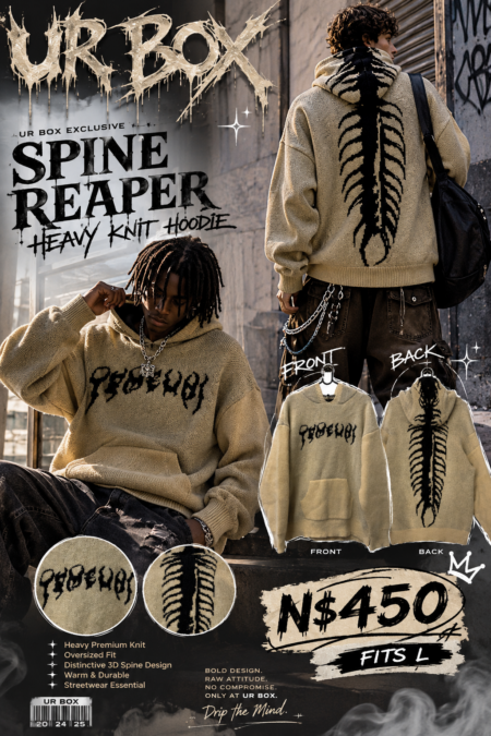 Spine Reaper Heavy Knit Hoodie N$450 fits L