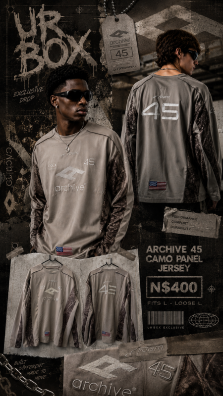 Archive 45 Camo Panel Jersey N$400 fits L-Loose L