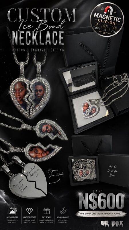 Custom Ice Bond Necklace N$600/Set