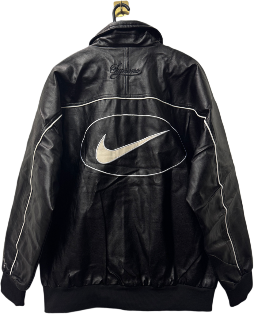 NK x Supreme Swoosh Leather Coach Jacket N$800 fits L-XL - U R BOX