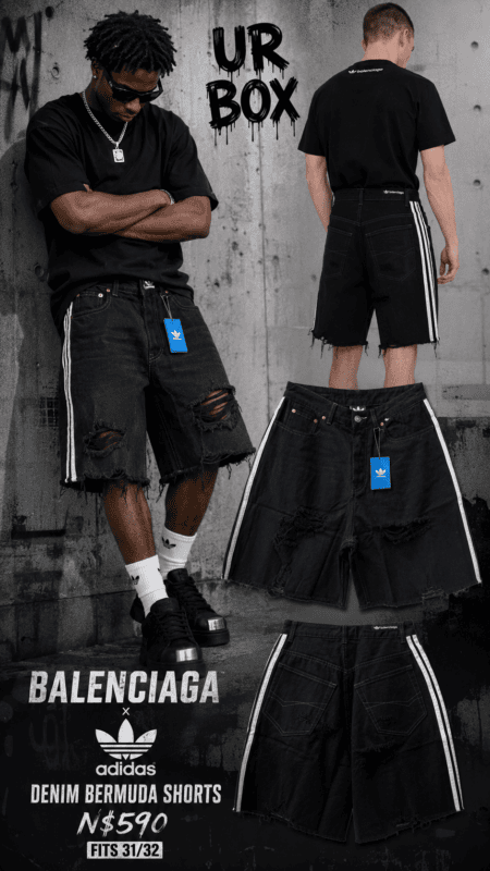 Balenciaga x Adidas Denim Bermuda Shorts N$590 fits 31/32