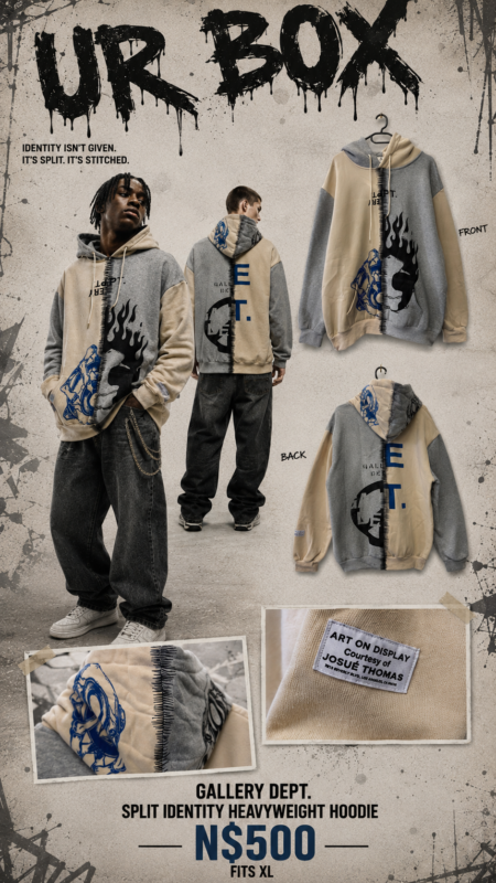 Gallery Dept. Split Identity Heavyweight Hoodie N$500 fits XL