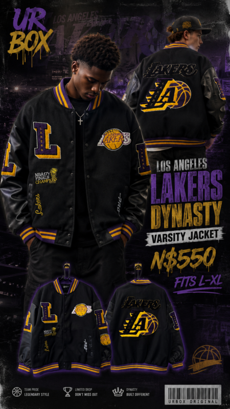Los Angeles Lakers Dynasty Varsity Jacket N$550 fits L-XL