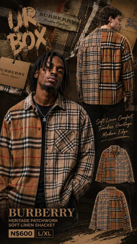 Burberry Heritage Patchwork Soft-Linen Shacket N$600 L/XL