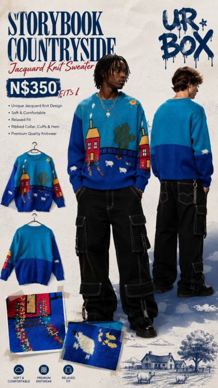 Storybook Countryside Jacquard Knit Sweater N$350 fits L
