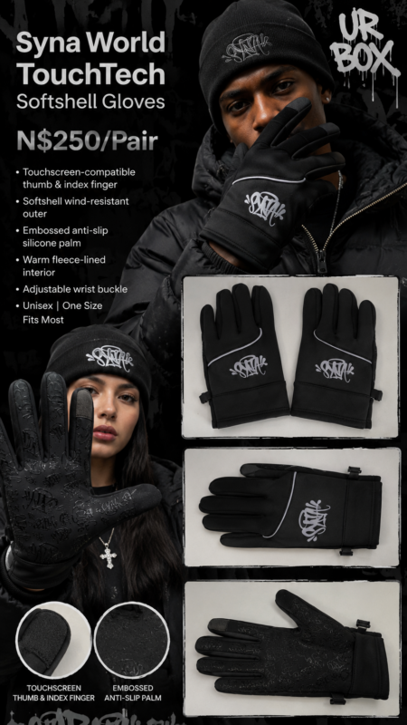Syna World TouchTech Softshell Gloves N$250/Pair