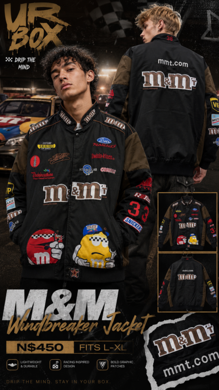 M&M Windbreaker Jacket N$450 fits L-XL