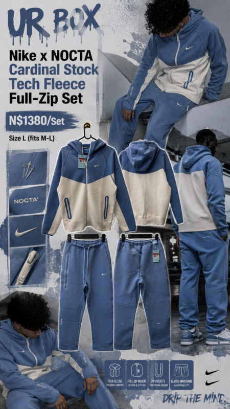 NK x NOCTA Cardinal Stock Tech Fleece Full-Zip Set N$1380/Set Size L (fits M-L)