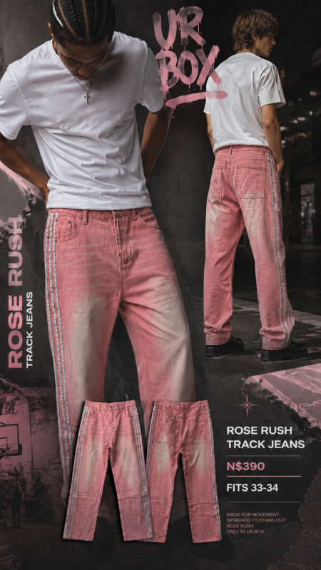 Rose Rush Track Jeans N$390 fits 32/33