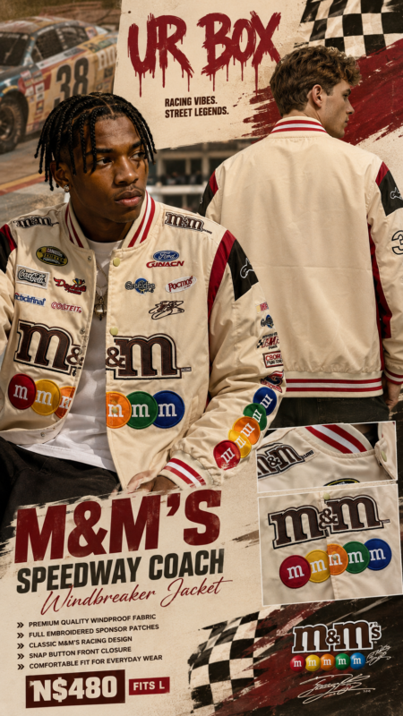 M&M’s Speedway Coach Windbreaker Jacket N$480 fits L