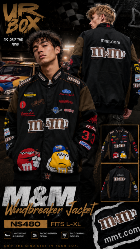 M&M’s Speedway Coach Windbreaker Jacket N$480 fits L