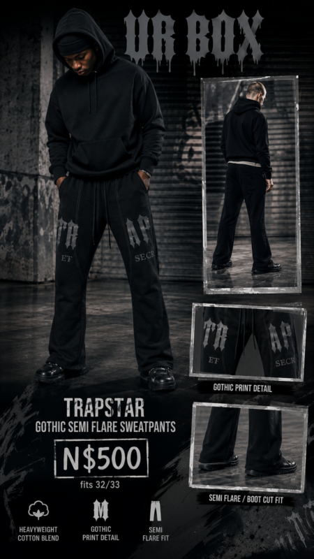 Trapstar Gothic Semi Flare Sweatpants N$500 fits 32/33