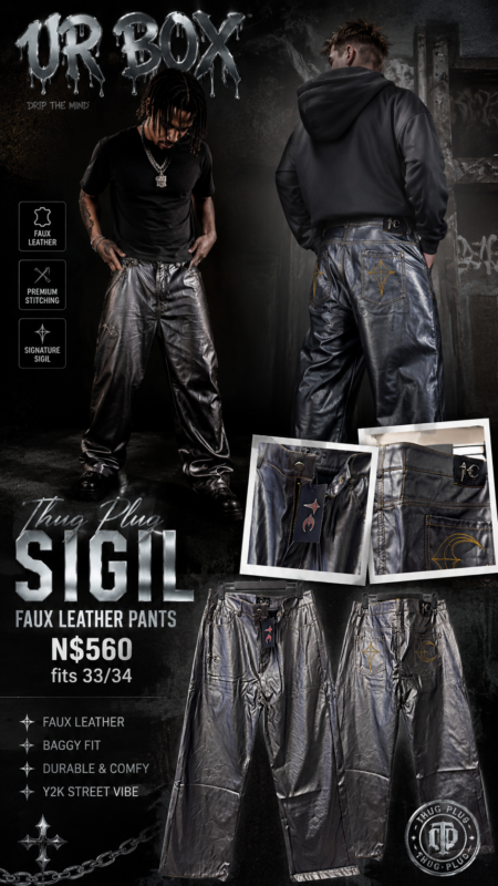 Thug Plug Sigil Faux Leather Pants N$550 fits 33/34