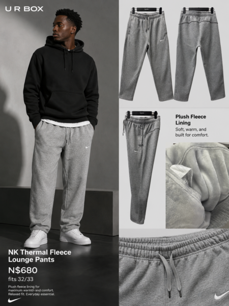 Nike Thermal Fleece Lounge Straight Leg Pants M$680 fits 32/33