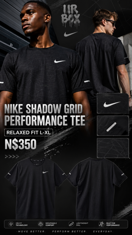 Nike Shadow Grid Performance Tee Relaxed Fit L-XL N$350