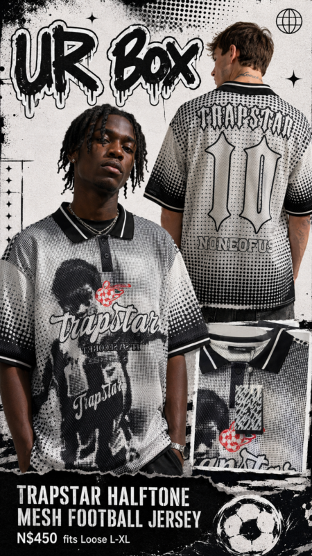 Trapstar Halftone Mesh Football Jersey N$450 fits Loose L-XL