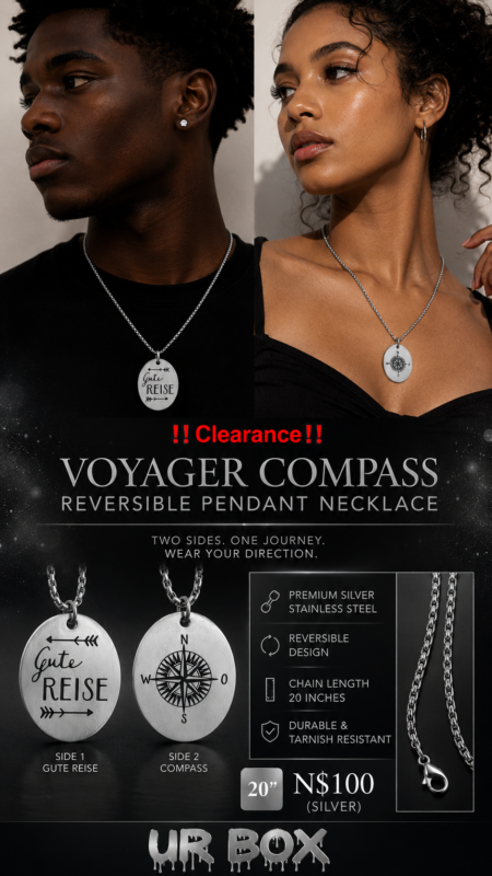 ‼️Clearance‼️Voyager Compass Reversible Pedant Necklace 20” N$100 (Silver)