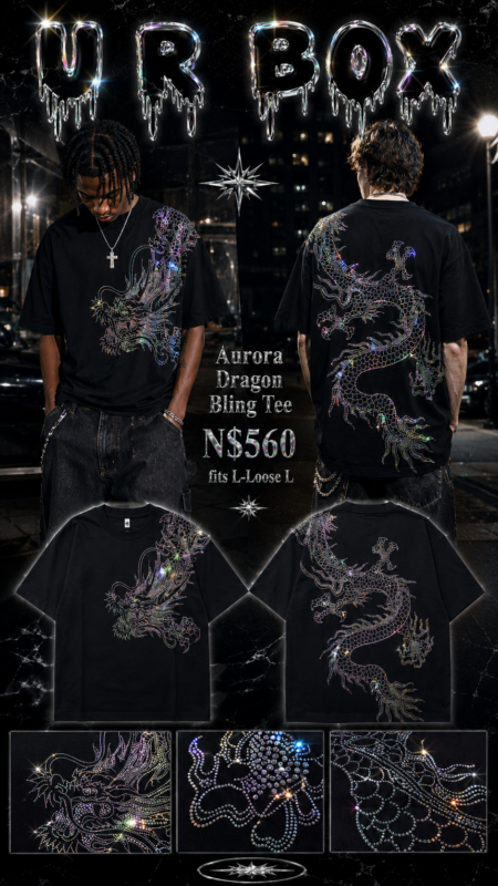 Aurora Dragon Bling Tee N$560 fits L-Loose L