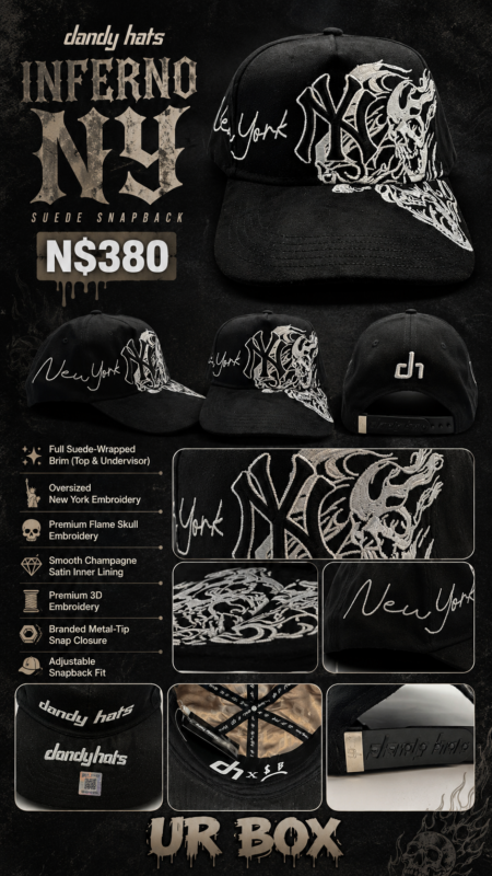 Dandy Hats Inferno NY Suede Snapback