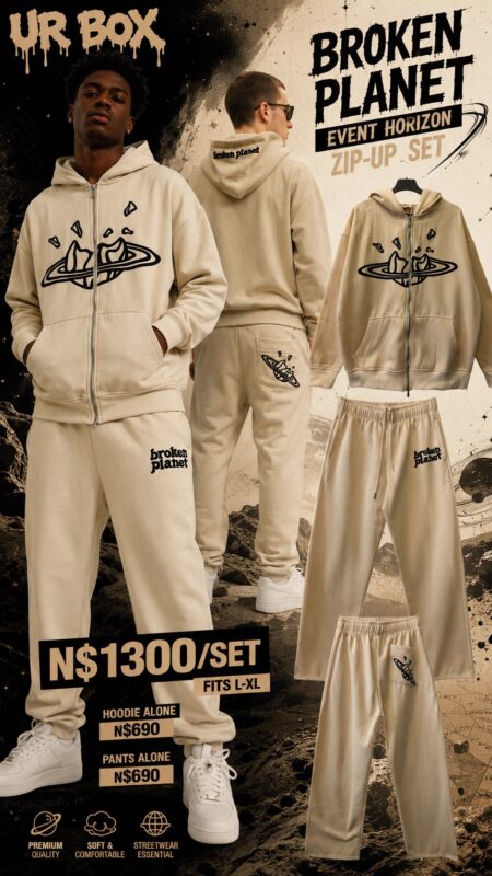 Broken Planet Event Horizon Zip-Up Set N$1300/Set fits L-XL