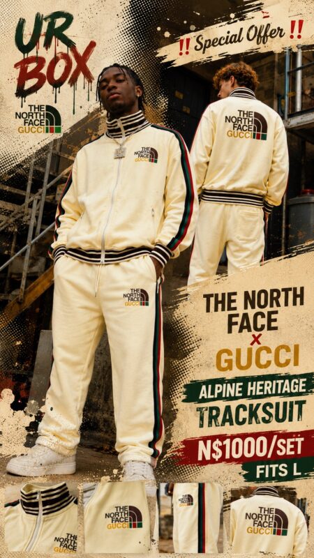 ‼️Special Offer‼️The North Face x Gucci Alpine Heritage Tracksuit N$1000/Set fits L