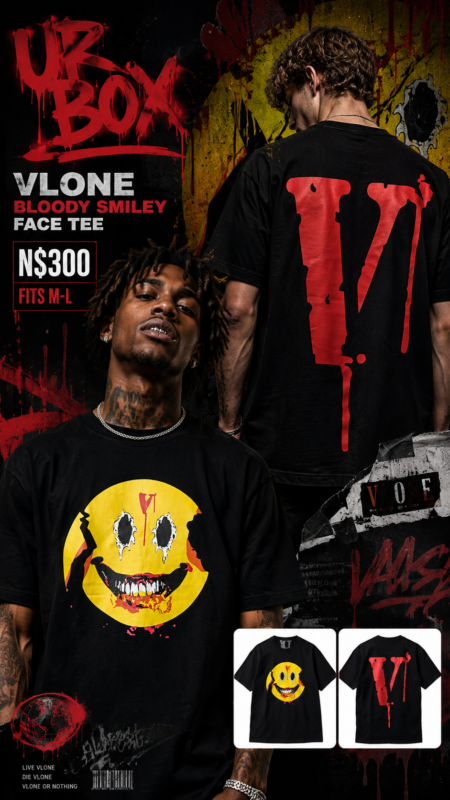 VLONE Bloody Smiley Face Tee N$300 fits M-L