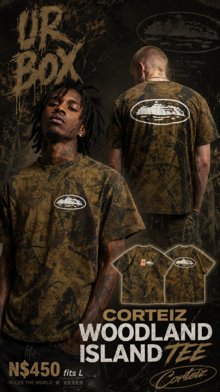 Corteiz Woodland Island Tee N$450 fits L