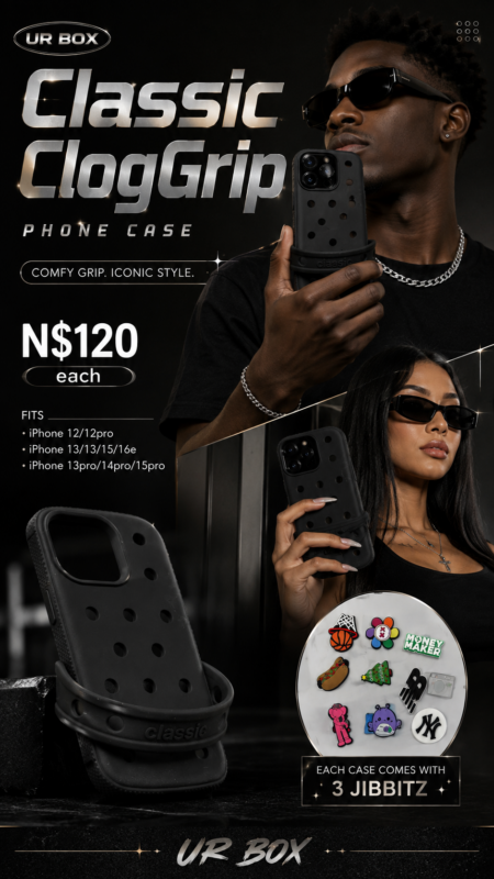 Classic ClogGrip Phone Case N$120 each (each come with 3 Jibbitz)