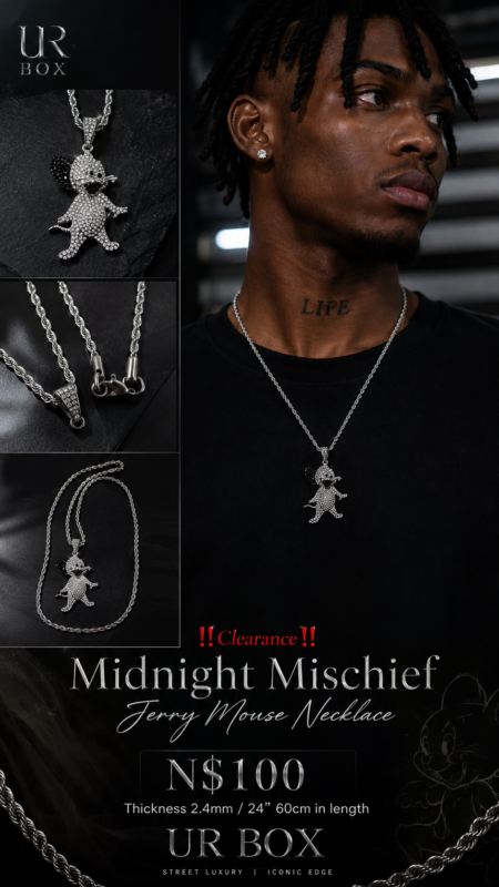 ‼️Clearance‼️Midnight Mischief Jerry Mouse Necklace N$100 Thickness 2.4 mm/ 24” 60cm in length