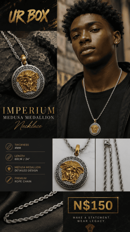 Imperium Medusa Medallion Necklace N$150
